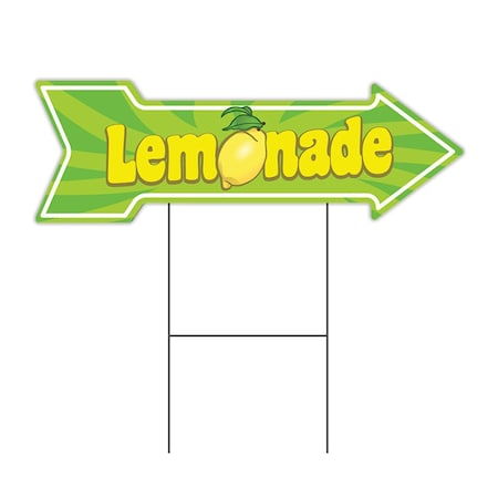 Signmission Lemonade Arrow Sign Funny Home Decor 18in Wide P-ARROW-999778